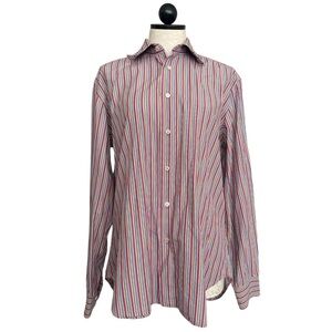 Zara Men's Striped Button Down Shirt Sz 16